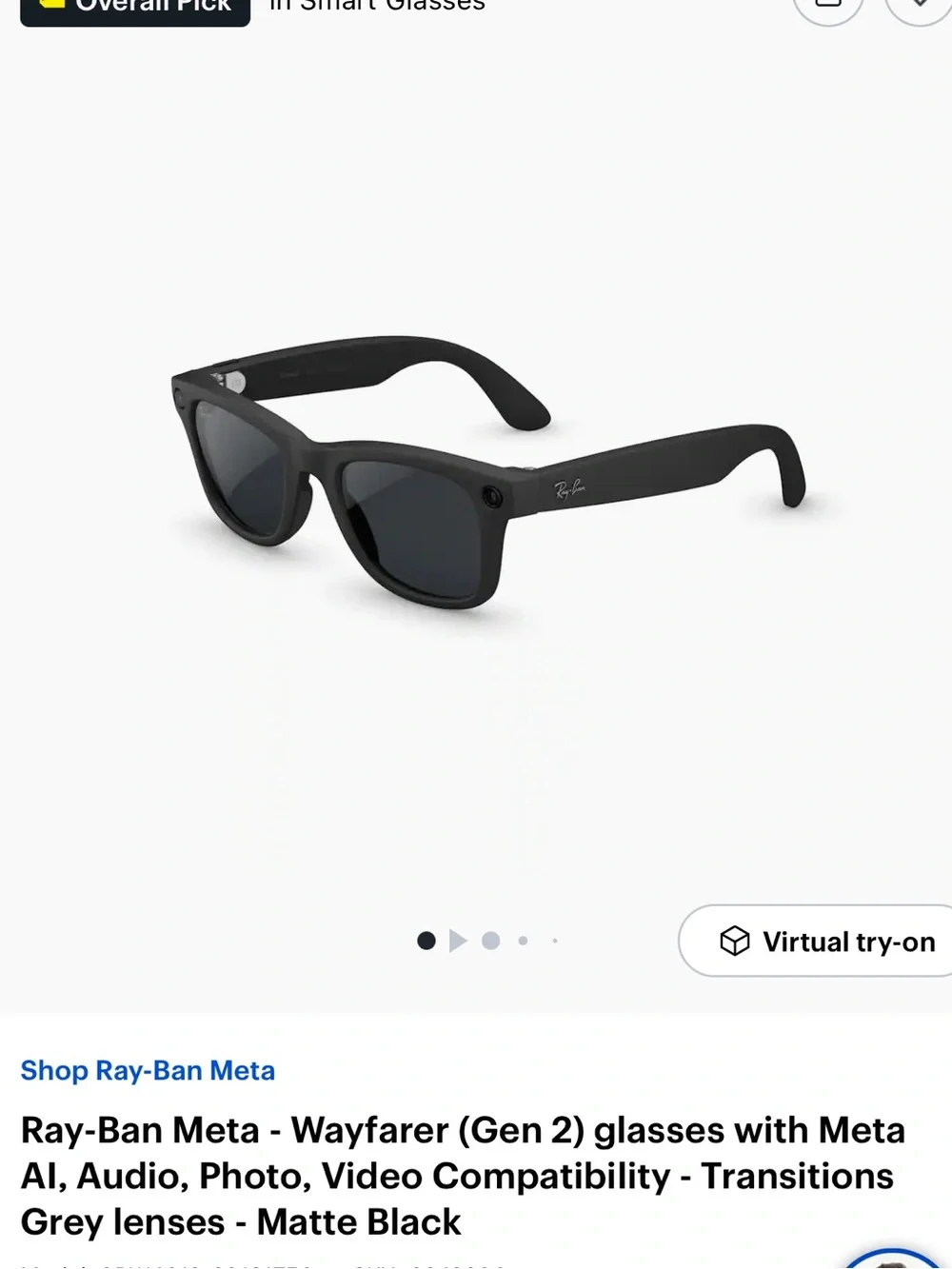 RAY BAN META GLASSES NEW GEN 2